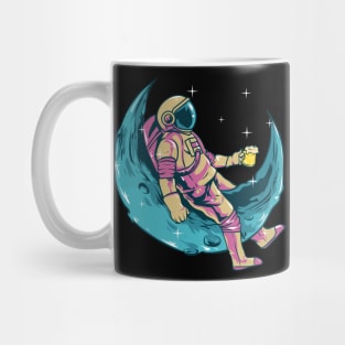 Astronaut Drinking Beer In Space Science Mug